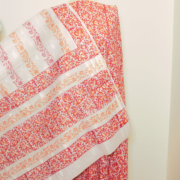 Red Vines - Lawn - 2 pc - Block Printed