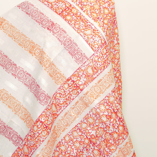Scarlet Blooms - Lawn - 2 pc - Block Printed