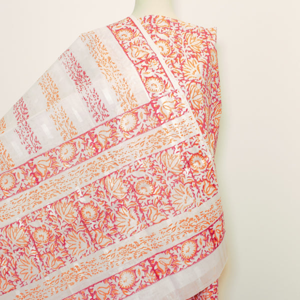 Fuchsia Fiesta - Lawn - 2 pc - Block Printed