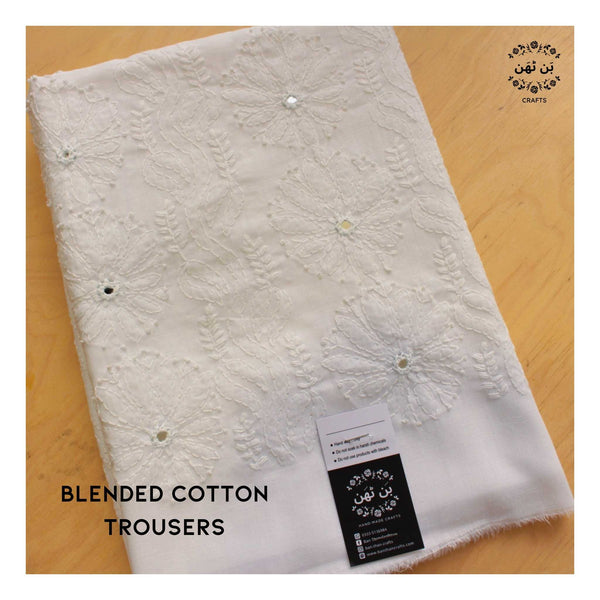 White on White - Trousers Flowers & Mirrors