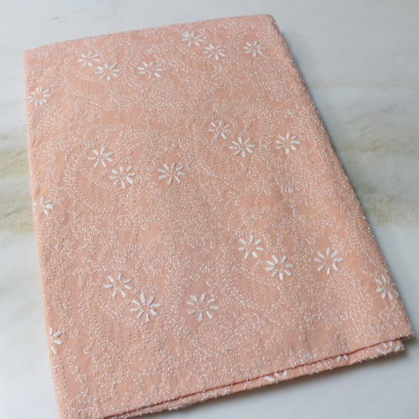 Peach - Chikankari - Kurta