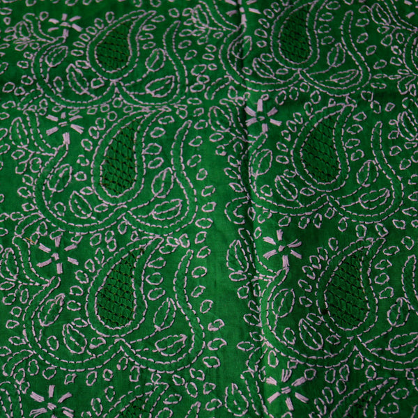 Patriotic Green - Chikankari - Kurta