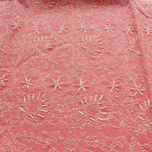 Salmon Pink - Chikankari - Kurta