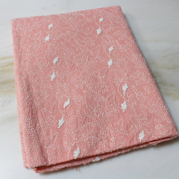 Peach Pink - Chikankari -Kurta