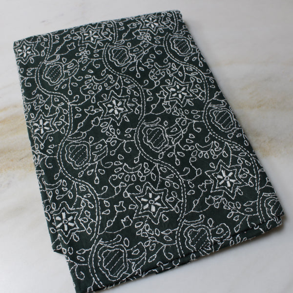 Bottle Green - Chikankari -Kurta