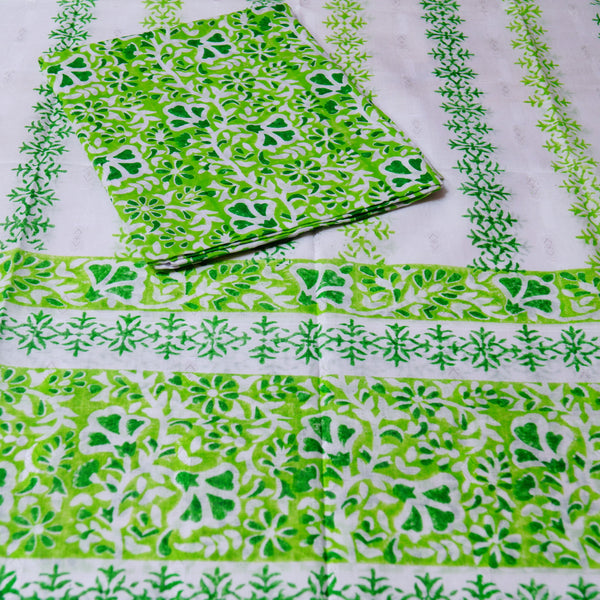 Graciously Green - Lawn - Block Printed