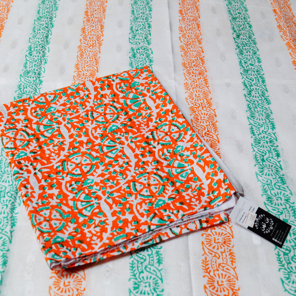 Ocean & Coral - Lawn - 2 PC - Block Printed
