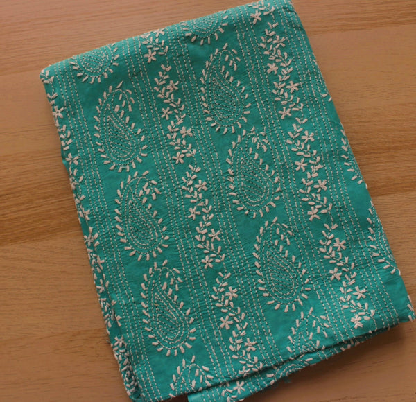Teal - Kurta (with border) & Dupatta