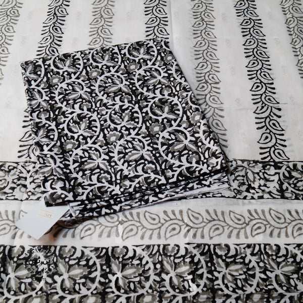 Midnight Vines - Lawn - 2 PC - Block Printed