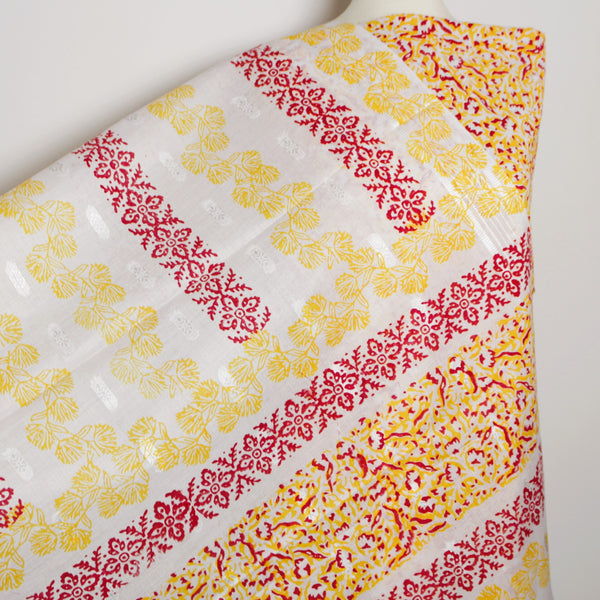 Crimson Sunshine - Lawn - 2 PC - Block Printed