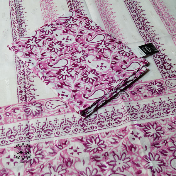 Mystical Mauve - Lawn - 2 PC - Block Printed