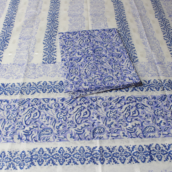 Powdered Paisley - Lawn - 2 PC - Block Printed