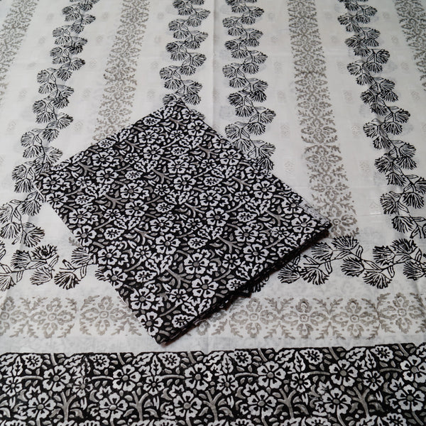 Black & Bold - Lawn - 2 PC - Block Printed