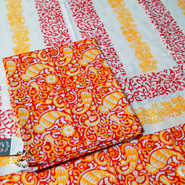 Fresh Paisley - Lawn - 2 PC - Block Printed