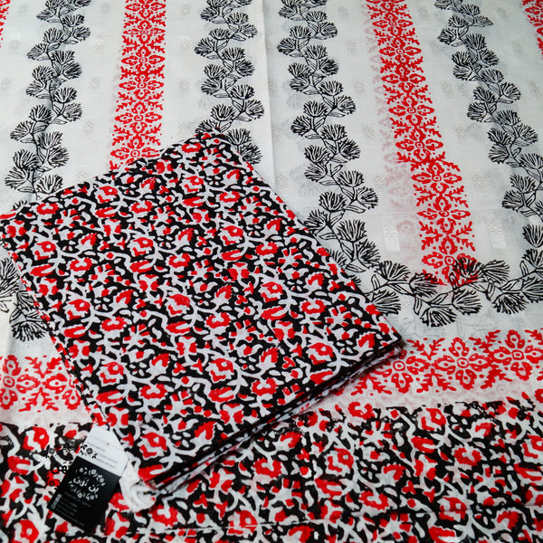Ruby Rose Riot - Lawn - Block Printed