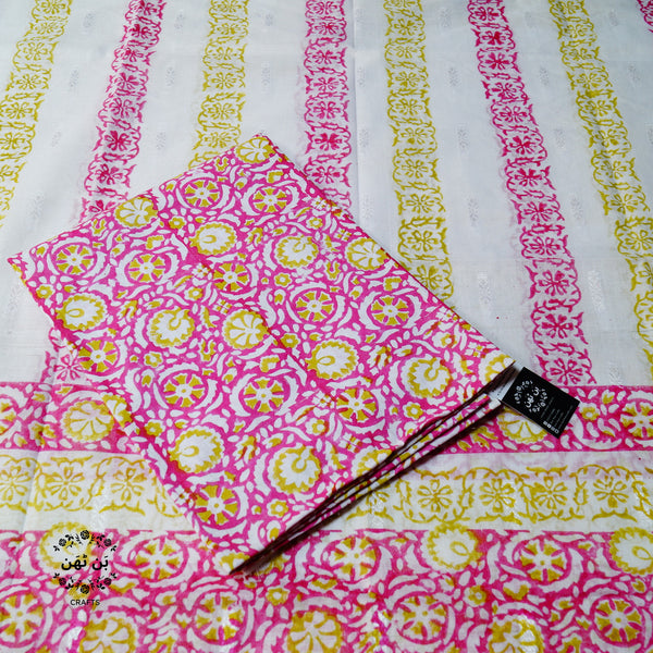 Gold Petals - Lawn - 2 PC - Block Printed