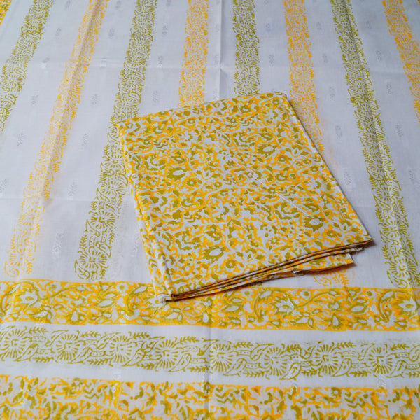 Sunlit Olive Grove - Lawn - Block Printed
