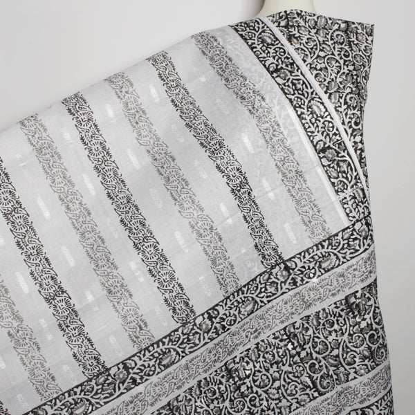 Black Mystic Vines - Lawn - 2 PC - Block Printed