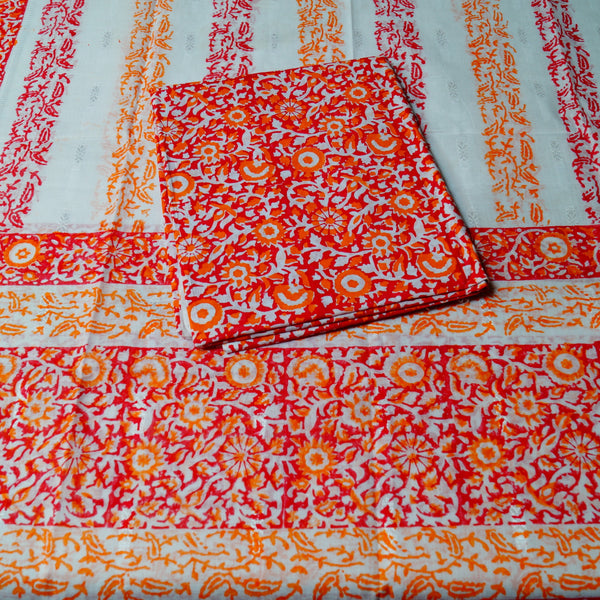 Ruby Summer Garden - Lawn - 2 pc - Block Printed