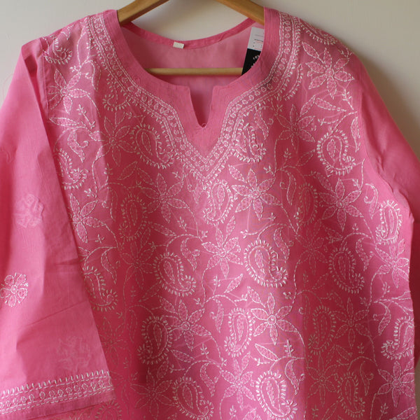 STITCHED - LUCKHNOWI CHIKANKARI KURTA - 1509