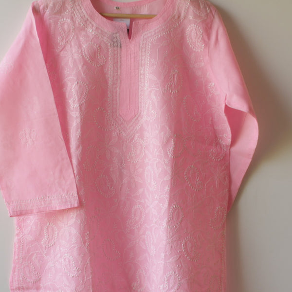 STITCHED - LUCKHNOWI CHIKANKARI KURTA - 1515
