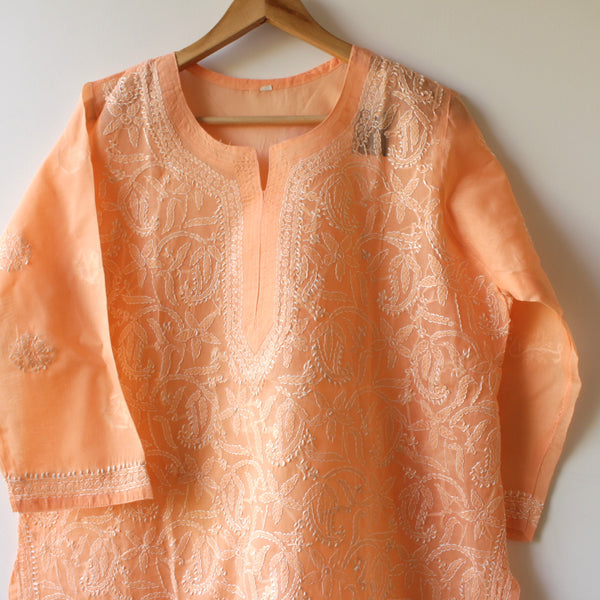 STITCHED - LUCKHNOWI CHIKANKARI KURTA - 1516