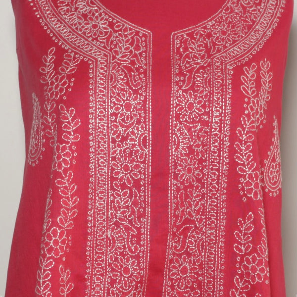 Watermelon Pink - Lawn - Kurta (with neckline)