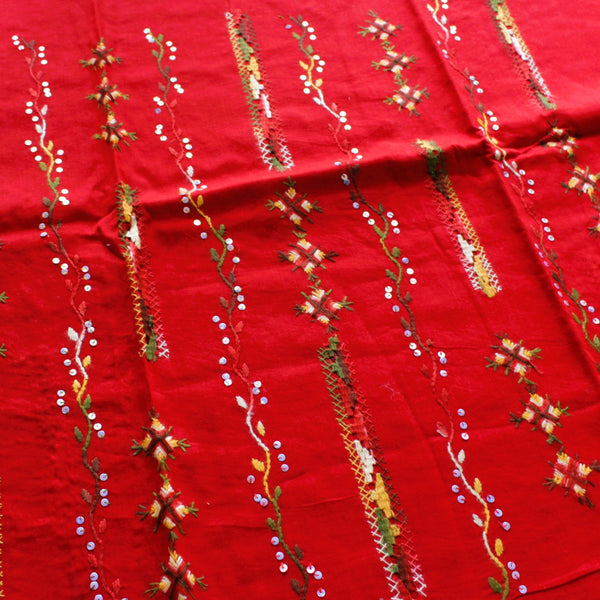 Red - Lawn - Kurta (with tarkashi & sequins)