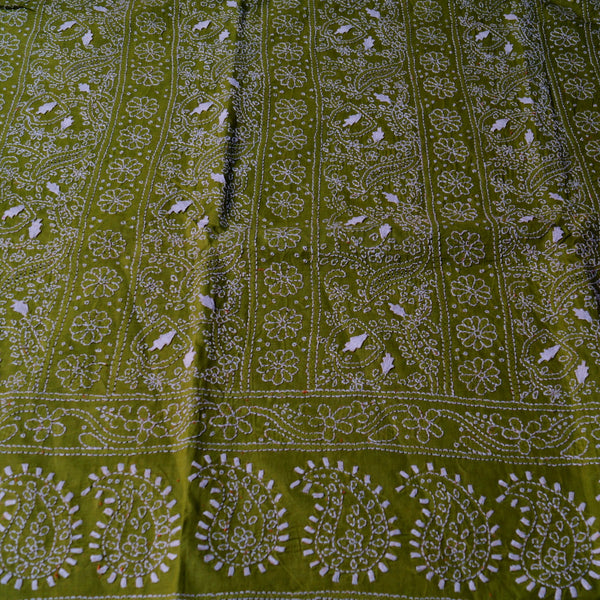 Hina Green - Chikankari - Kurta (with border) & Dupatta