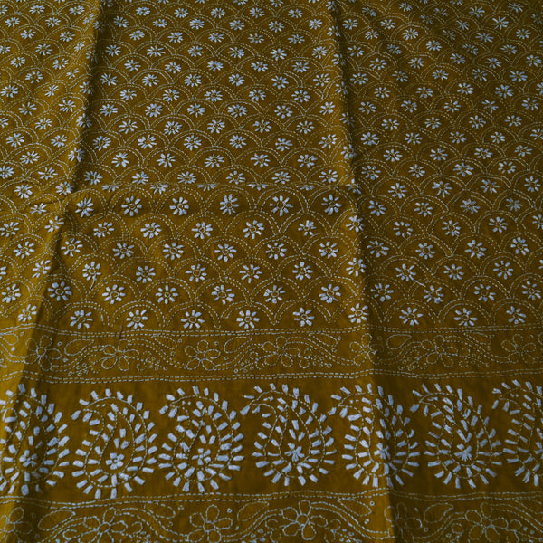 Chartreuse - Chikankari - Kurta (with border) & Dupatta