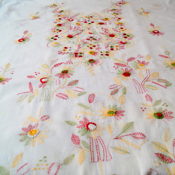 White - Kanthakari - 2 PC (kurta & dupatta)
