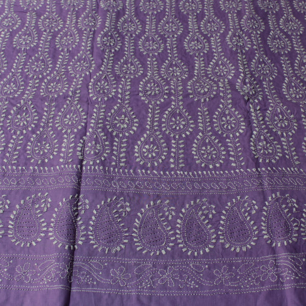 Lavender - Chikankari - Kurta (with border) & Dupatta