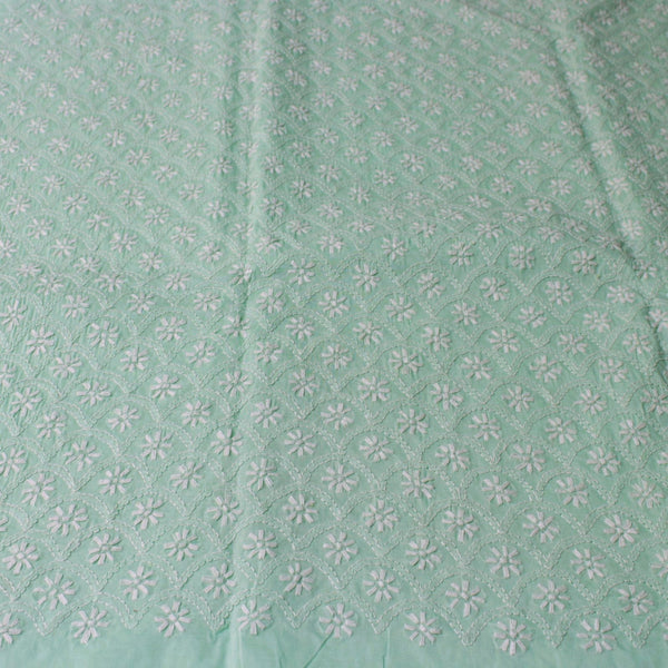Seafoam - Chikankari - Kurta & Dupatta