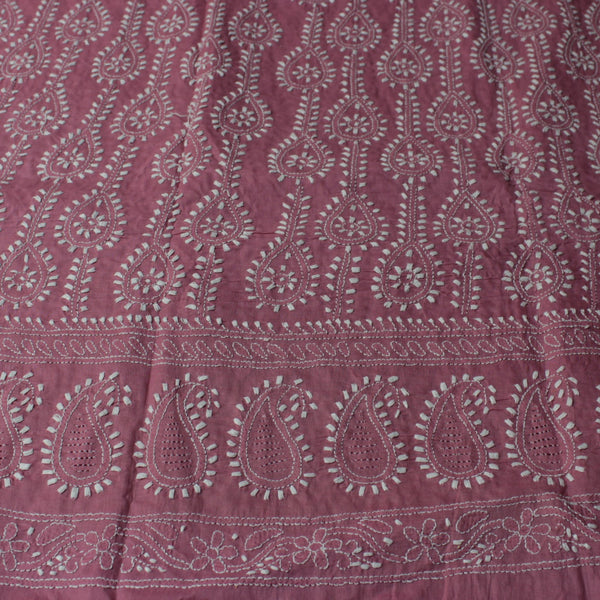 Turkish Rose - Chikankari - Kurta (with border) & Dupatta