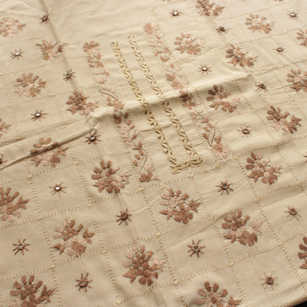 Espresso Elegance - Kurta (Tarkashi with mirror work)
