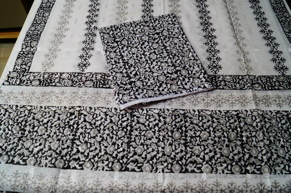 Gutsy Grey - Lawn - 2 PC - Block Printed