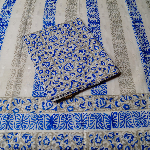 Mist & Azure - Lawn - 2 PC - Block Printed