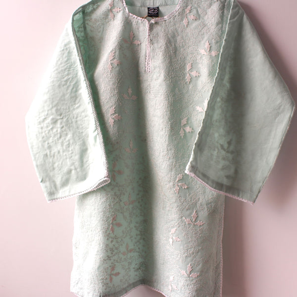 Kids - Beach Time - Hand-Embroidered Kurta - Size 9-10 years