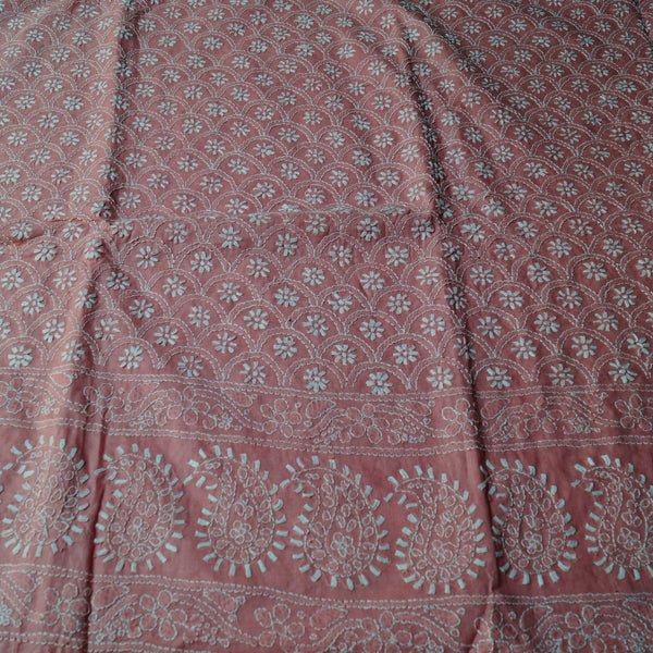 Crepe - Chikankari - Kurta (with border) & Dupatta