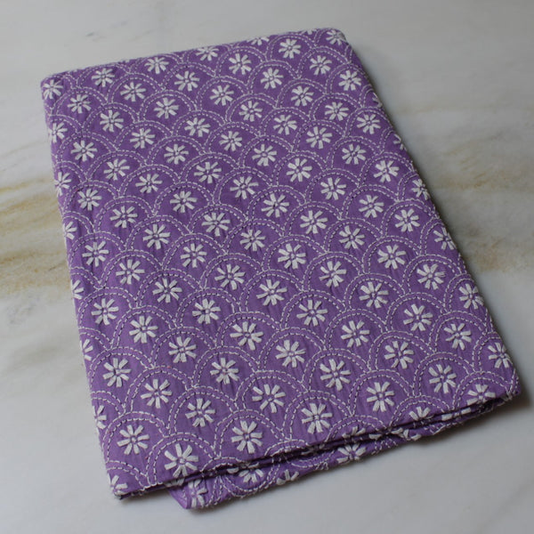 Lavender -Chikankari - Kurta + Dupatta