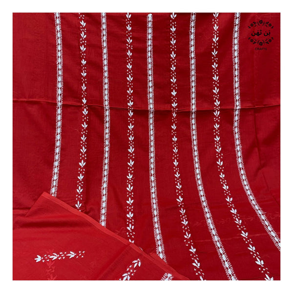 Red - 3-PC Suit - (with tarkashi work)