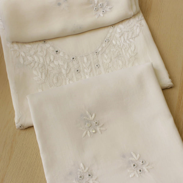Daisy White - 3-PC Suit (with mirror work)