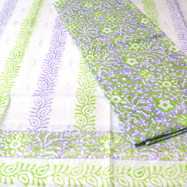 LILAC BREEZE - LAWN - 2 PC - BLOCK PRINTED - 2142