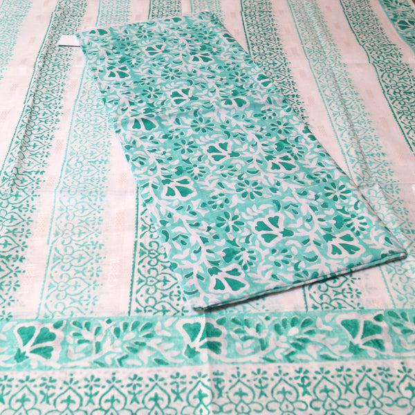 OCEAN TRILLIUM - LAWN - 2 PC - BLOCK PRINTED - 2148