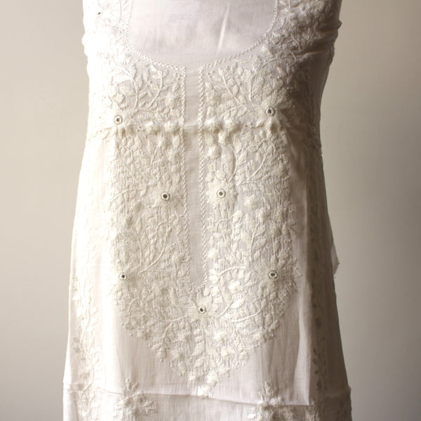 WHITE - LAWN KURTA - 2206