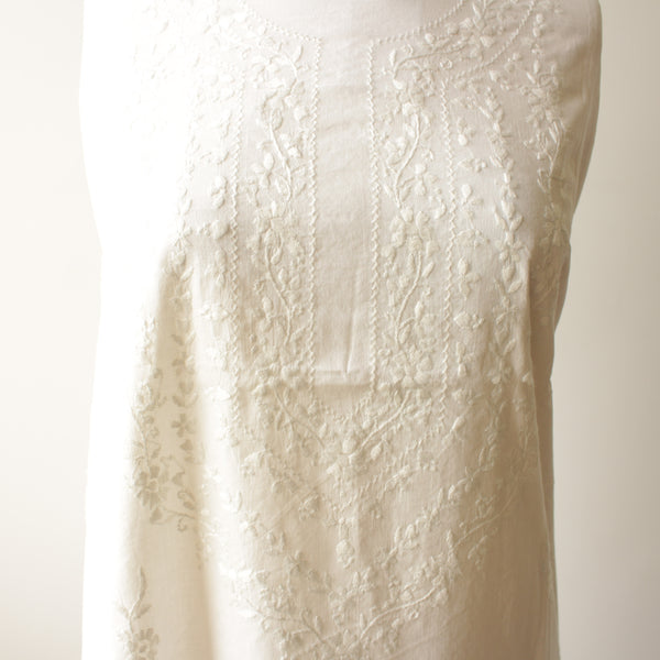 WHITE - LAWN KURTA - 2207