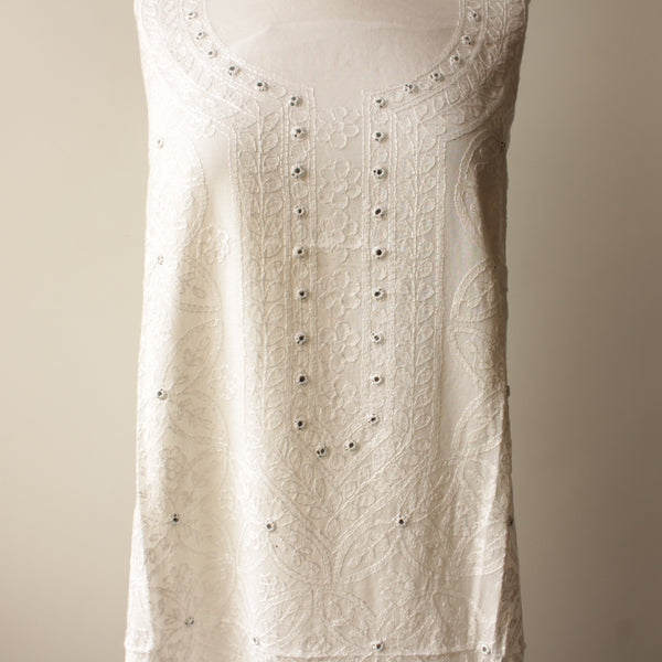 WHITE - LAWN KURTA - 2209