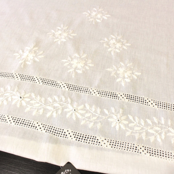 WHITE - TARKASHI TROUSERS (with mirror-work) - 2218