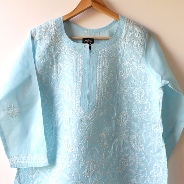 STITCHED - LUCKHNOWI CHIKANKARI KURTA - 2269