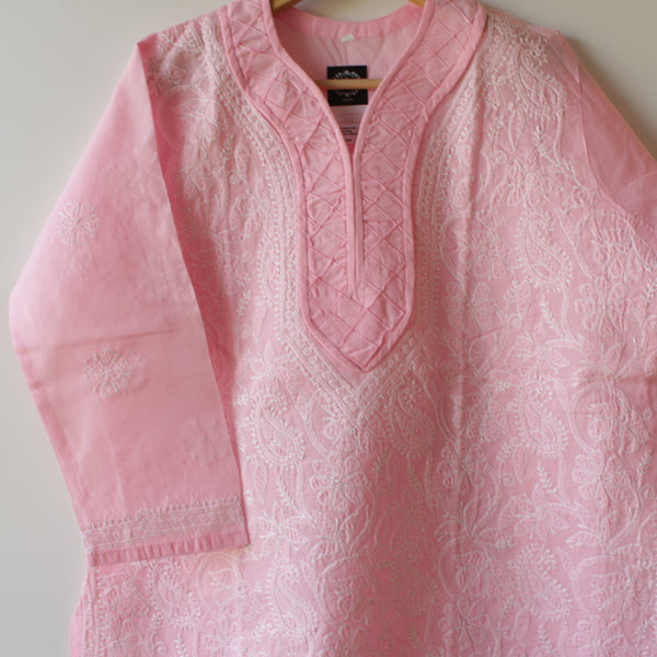 STITCHED - LUCKHNOWI CHIKANKARI KURTA - 2272